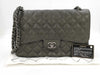 CHANEL Matelasse 30 Double Chain Shoulder Bag in Black Caviar Leather with Double Flap, A58600 24009324