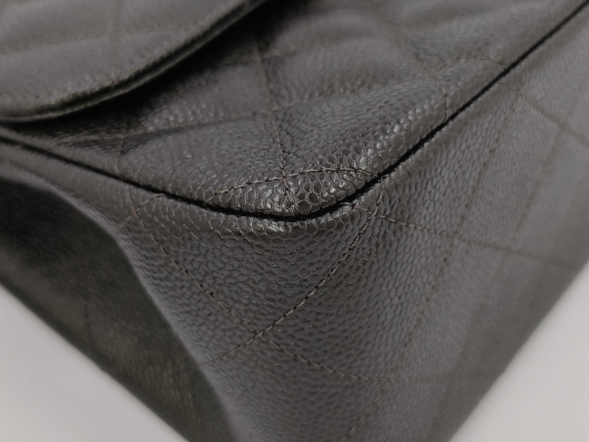 CHANEL Matelasse 30 Double Chain Shoulder Bag in Black Caviar Leather with Double Flap, A58600 24009324