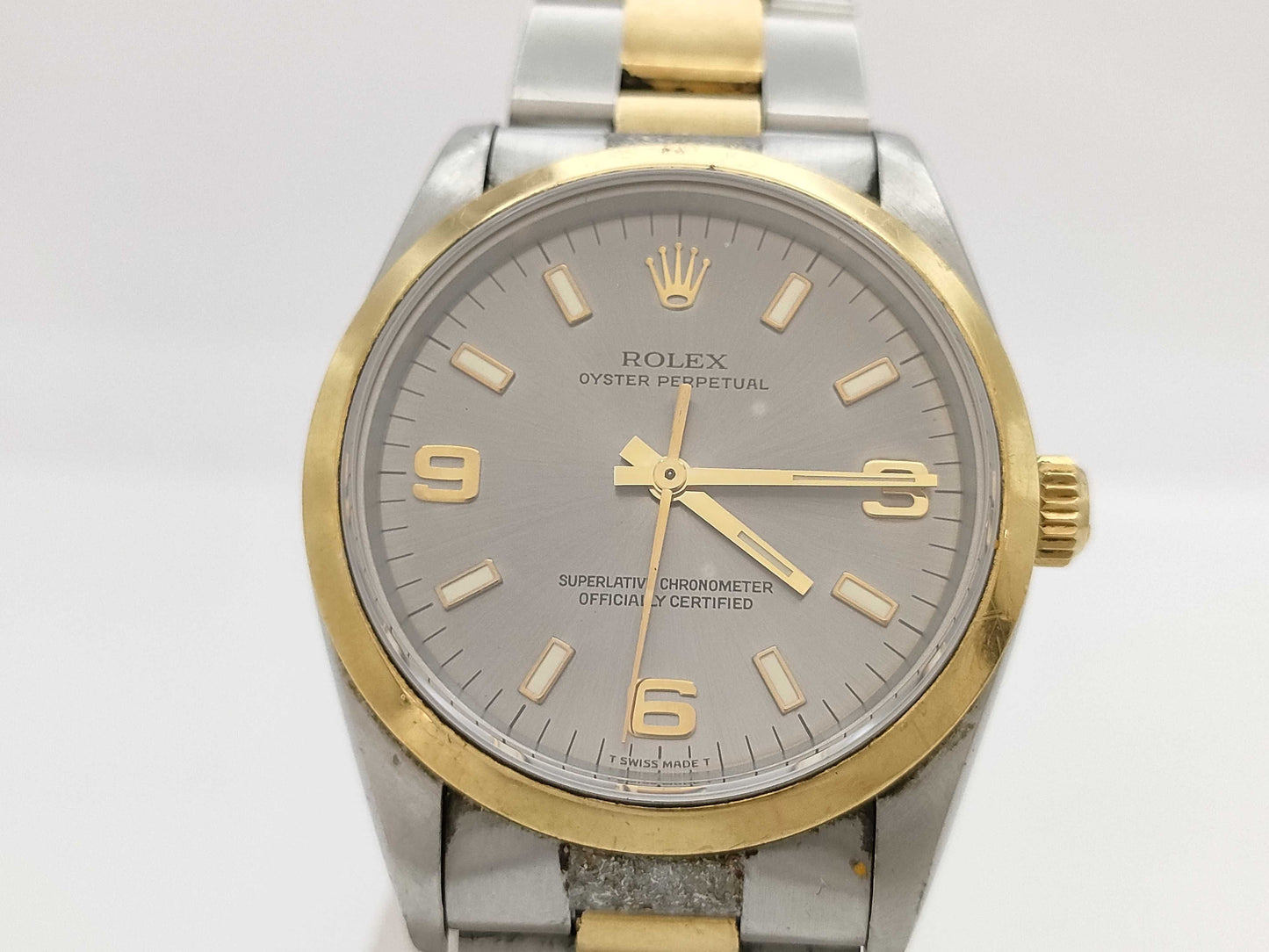 ROLEX 14203 W485407 Gray Dial Tritium Boys' Watch