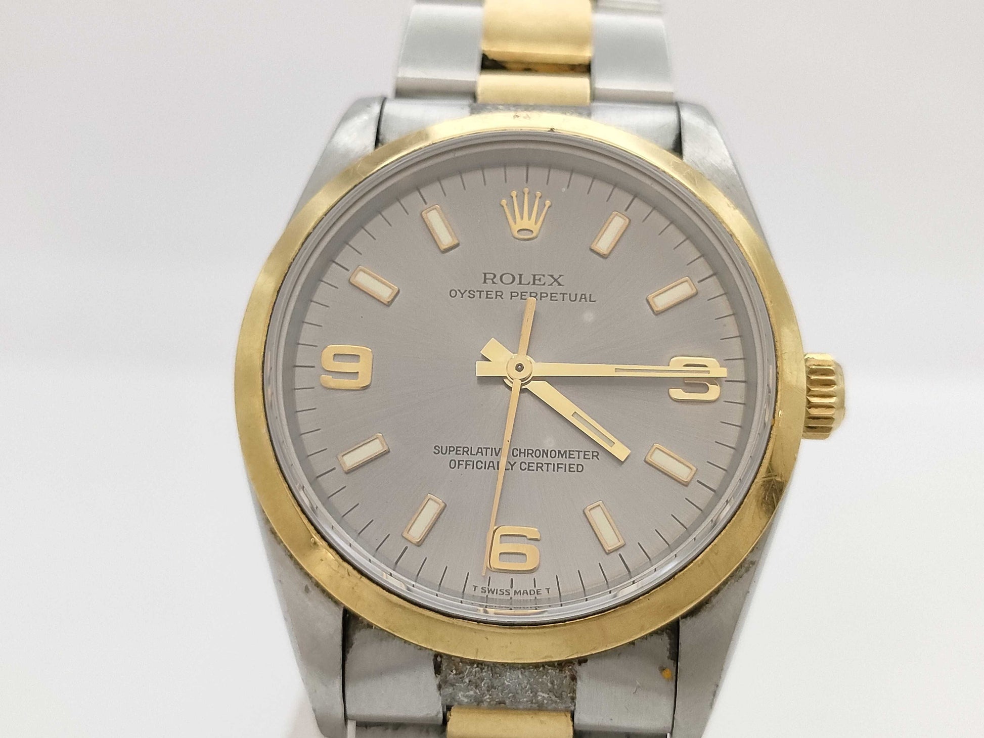 ROLEX 14203 W485407 Gray Dial Tritium Boys' Watch