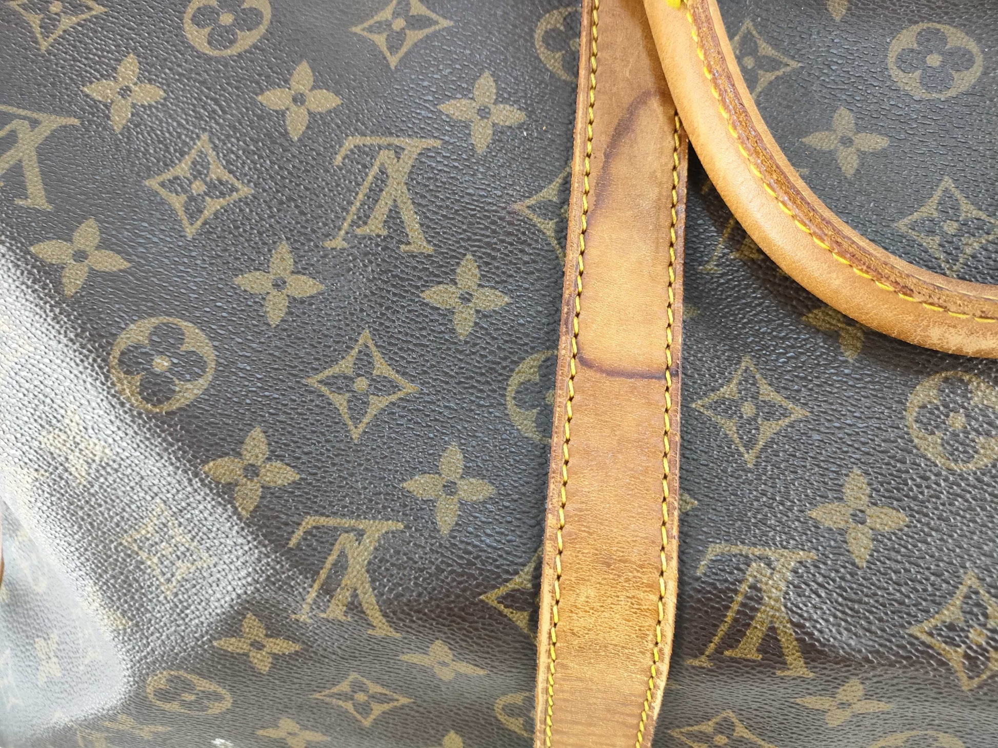 LOUIS VUITTON Monogram Vuitton Key Pol Bandriere 50 Boston Bag