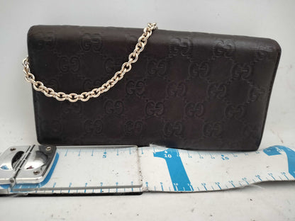 GUCCI Guccissima Chain Wallet with Gold Hardware