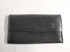 LOUIS VUITTON Epi Vuitton Epi Portefeuille Sara Martier Engraved Long Wallet Black Wallet