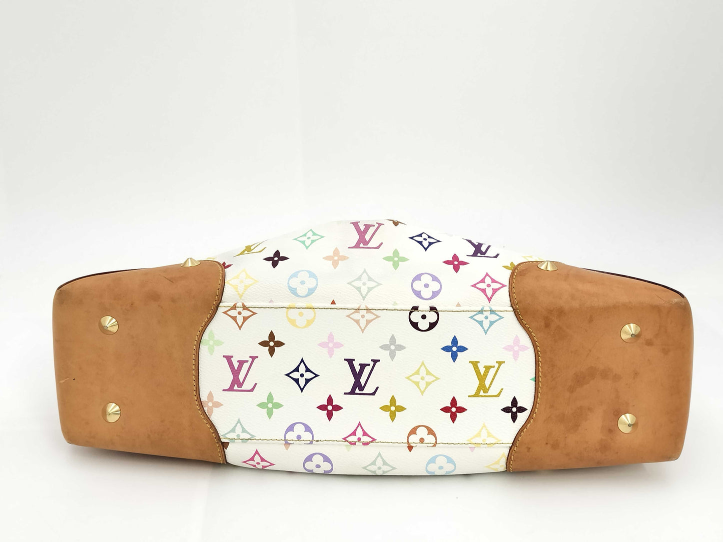 LOUIS VUITTON LV Judy GM Monogram Multicolor M40253 White Pink Purse