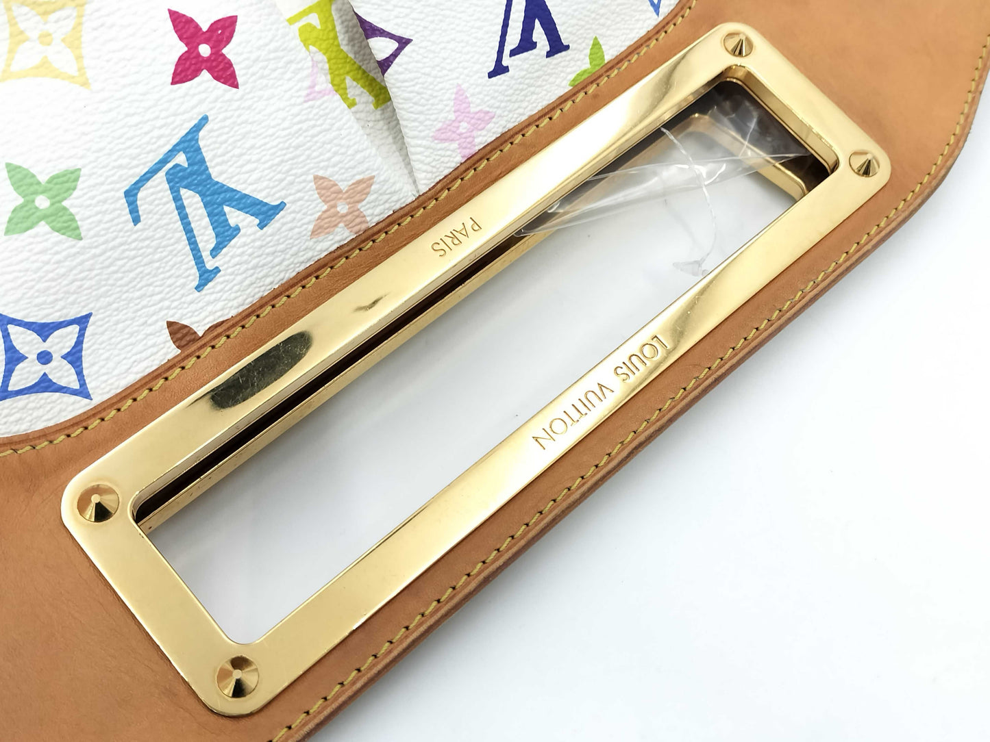 LOUIS VUITTON LV Judy GM Monogram Multicolor M40253 White Pink Purse