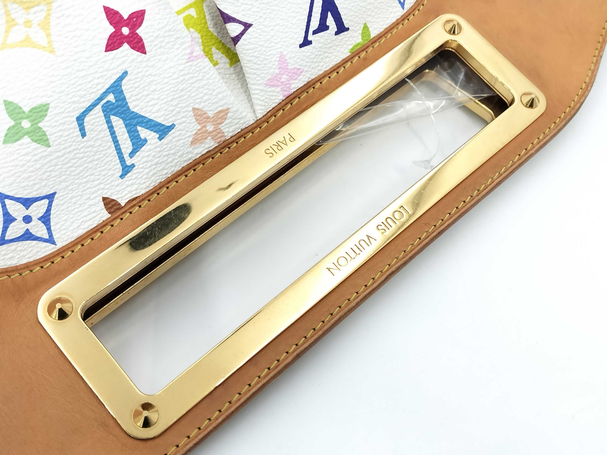 LOUIS VUITTON LV Judy GM Monogram Multicolor M40253 White Pink Purse