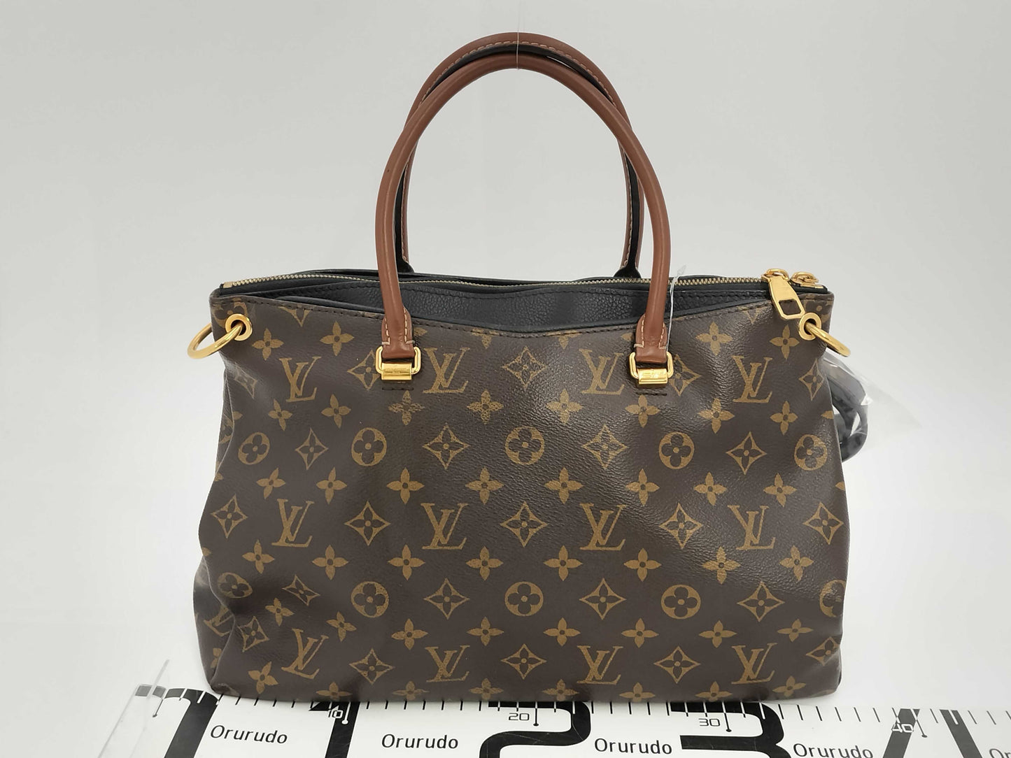 LOUIS VUITTON LV Pallas Monogram M41064 SN4124 Brown Tote Bag