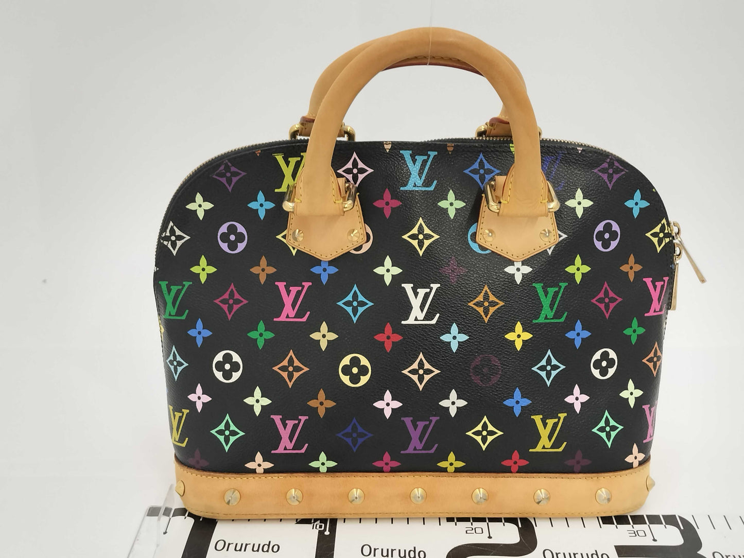 LOUIS VUITTON Monogram Multicolor Alma Noir M92646 FL1068 Handbag