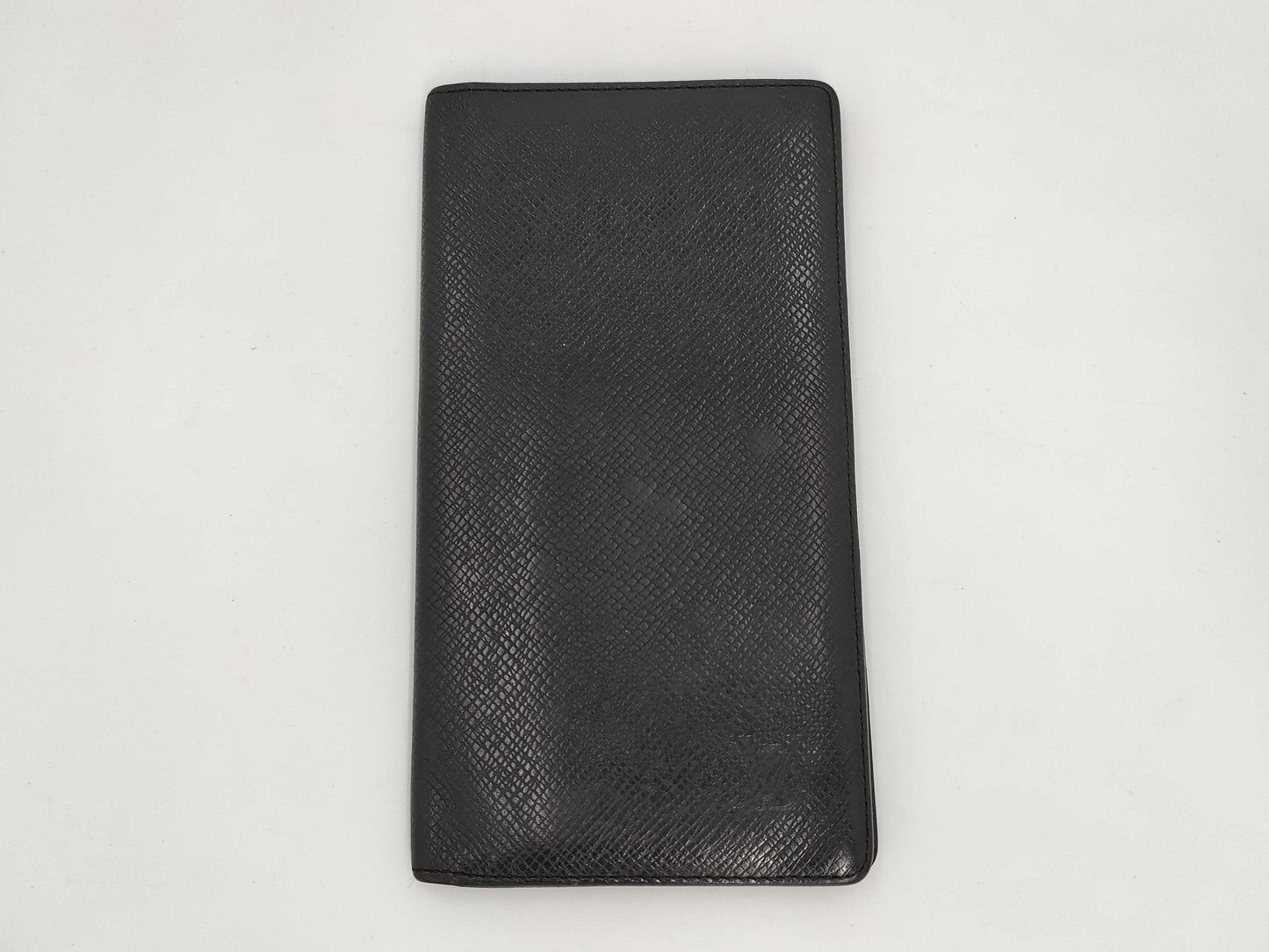 LOUIS VUITTON Louis Vuitton Taiga Wallet Black Wallet