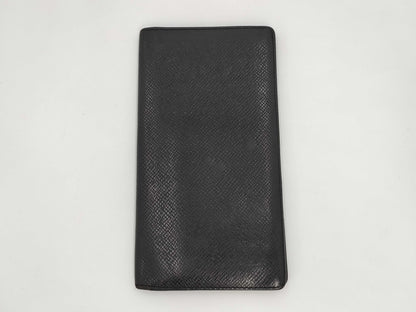 LOUIS VUITTON Louis Vuitton Taiga Wallet Black Wallet