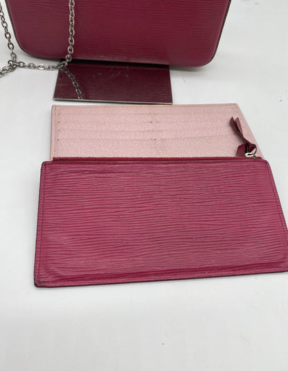 LOUIS VUITTON M61754 Epi Pochette Ferrychen with Pouch Shoulder Bag