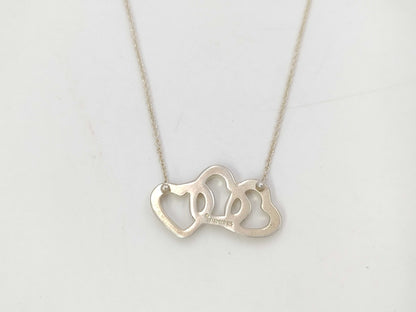Tiffany & Co. TIFFANY 3-Row Open Heart SV925 3.6g Necklace