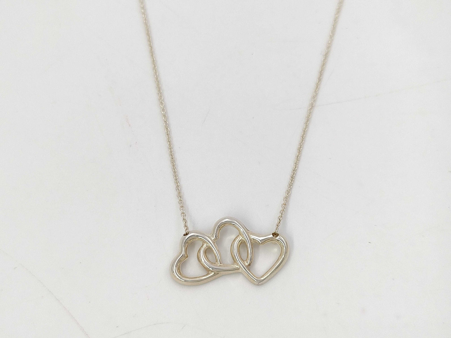Tiffany & Co. TIFFANY 3-Row Open Heart SV925 3.6g Necklace