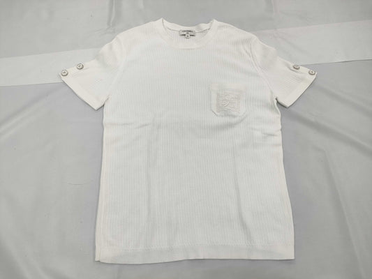 CHANEL CHANEL 2024 Icon Series Summer Knit Short Sleeve T-Shirt Size 40