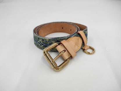 LOUIS VUITTON Denim Santur Blue CT1025 Belt