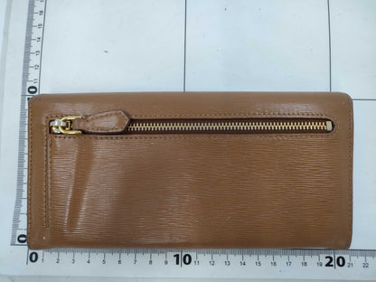 PRADA Prada long wallet leather camel