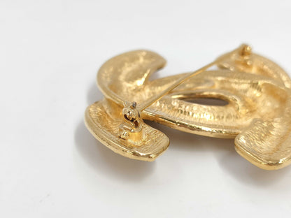 CHANEL Matelasse Coco Mark BR Brooch