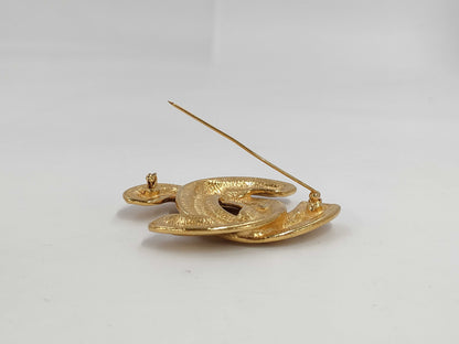 CHANEL Matelasse Coco Mark BR Brooch