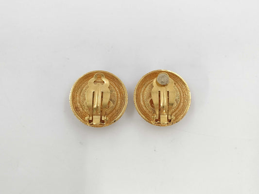 CHANEL Sunbeam Pearl Gold Earrings