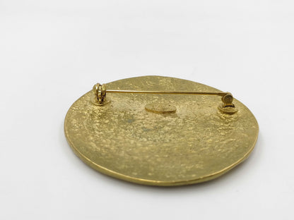 CHANEL Round Coco Mark Gold BR Brooch