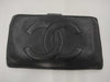 CHANEL Coco Mark Bi-fold Wallet, Caviar, G Hardware, Black, 3651041