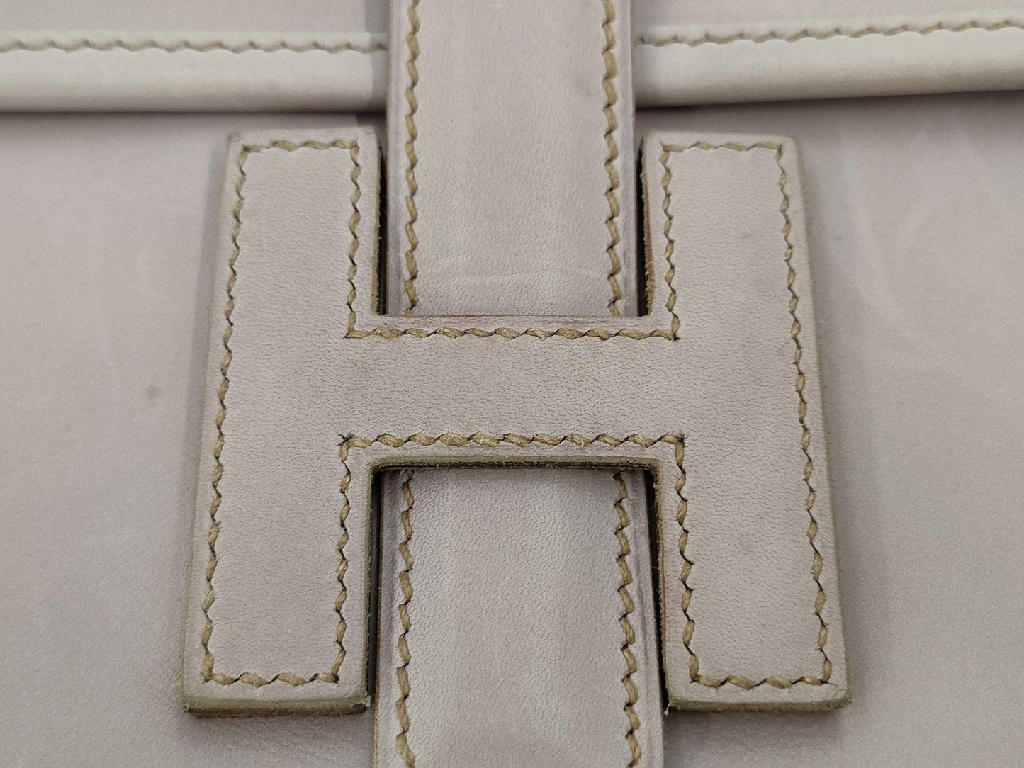 HERMES Jige PM Swift Rose Sakura Second Bag with unclear engraving