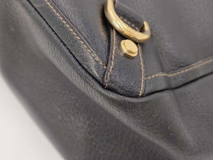 GUCCI Abbey Leather Handbag Black Tote Bag