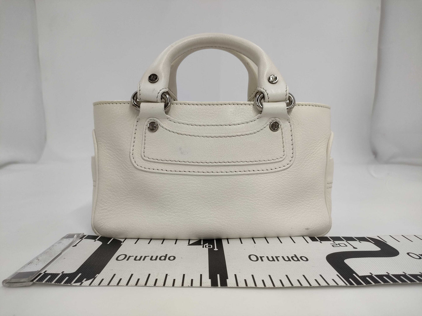 CELINE Mini Boogie Hand Bag White Handbag