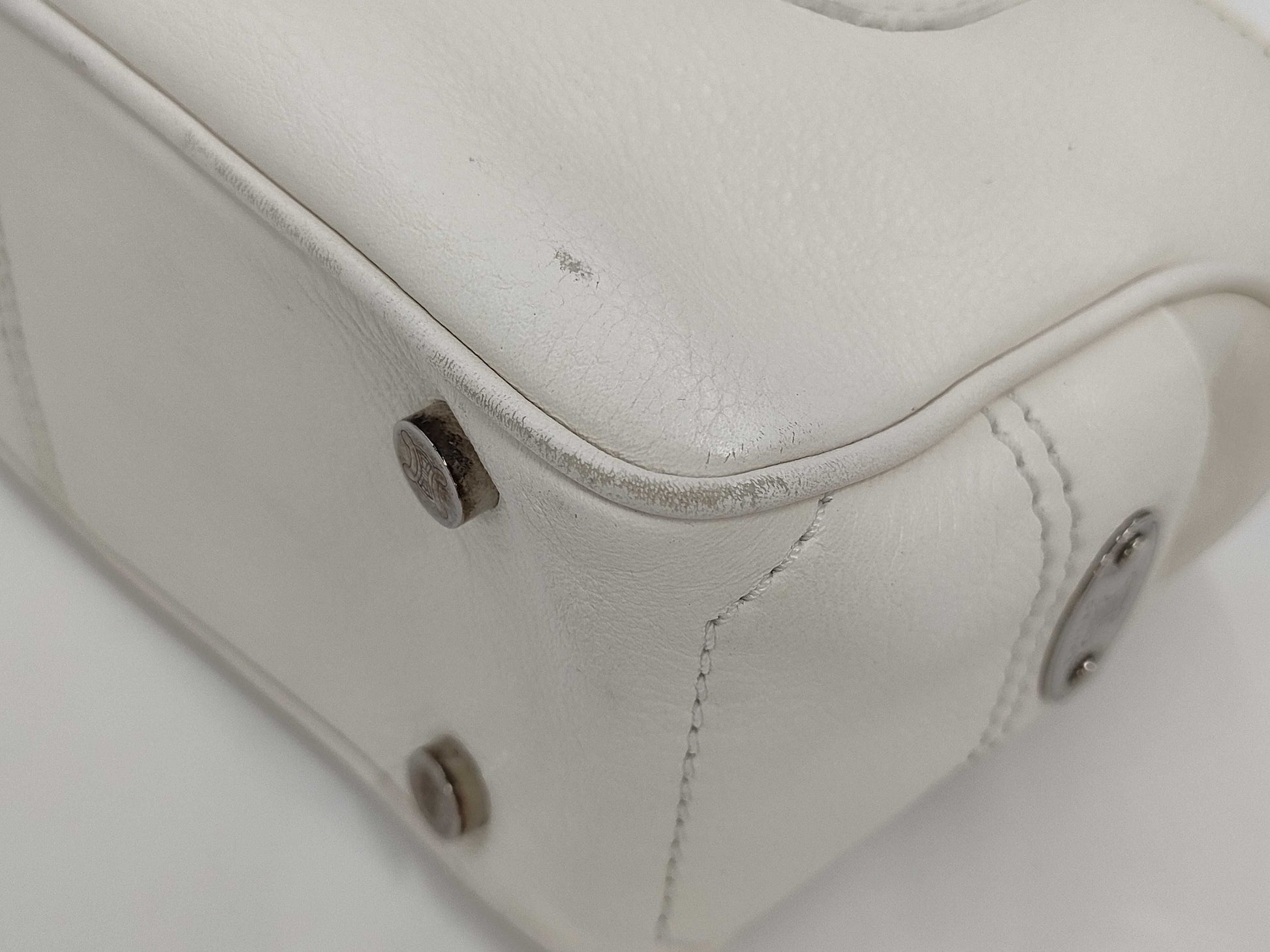 CELINE Mini Boogie Hand Bag White Handbag