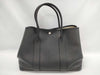 HERMES Garden Party 36 Black T Stamp Tote Bag