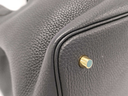 HERMES Picotin Lock 22 Black Y Stamp Handbag