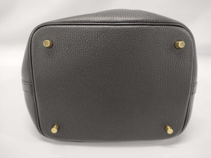 HERMES Picotin Lock 22 Black Y Stamp Handbag