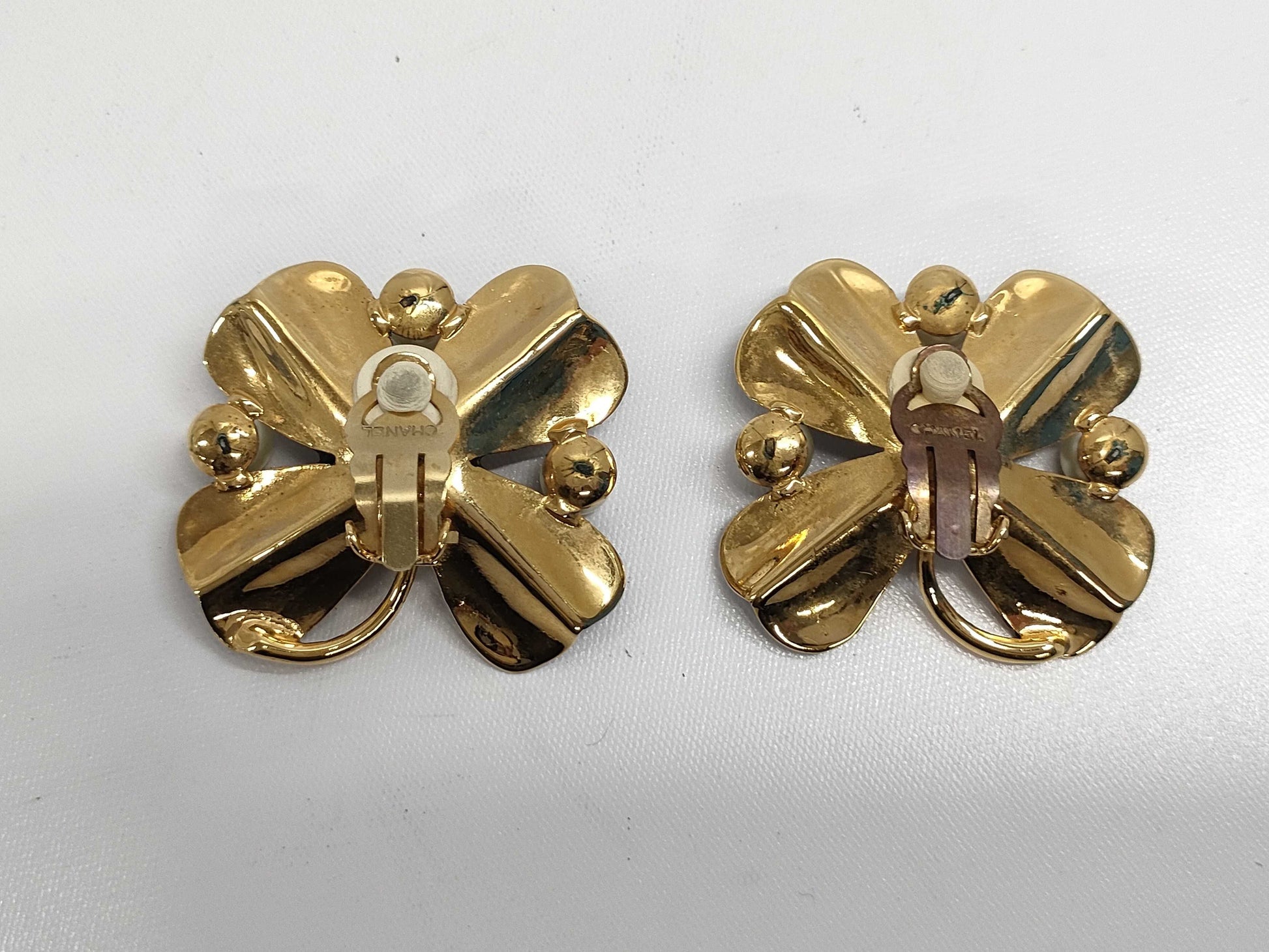 CHANEL Camellia Earrings Vintage Earrings