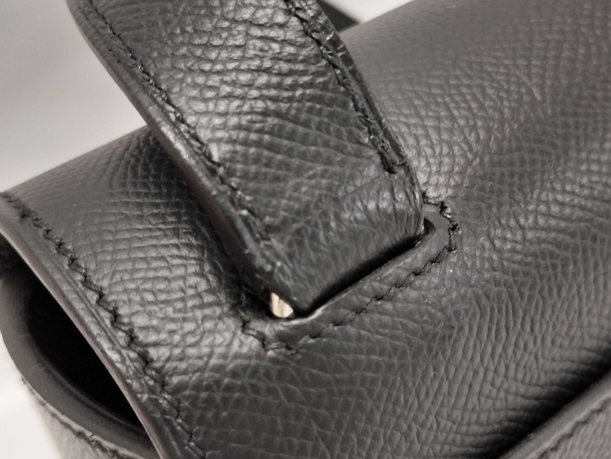 HERMES Della Cavallé Black Silver Hardware Shoulder Bag