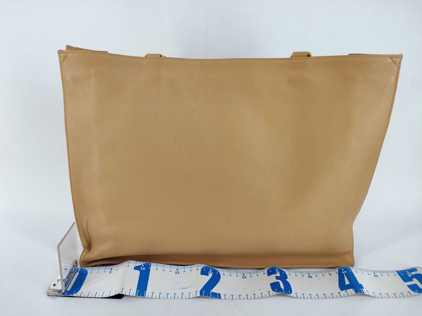 CHANEL Coco Mark Deka Coco Chain Tote Bag, Beige, No. 3