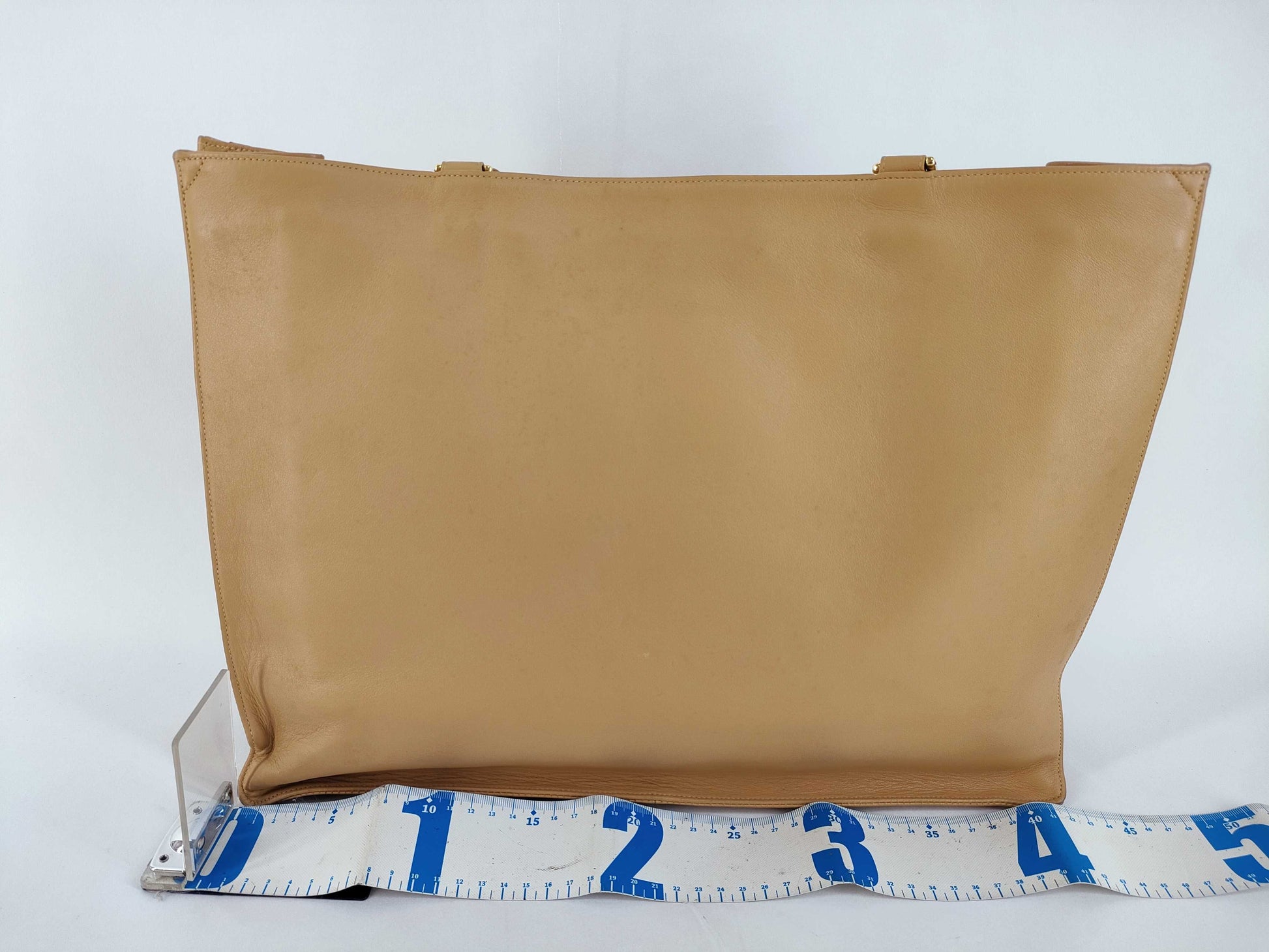 CHANEL Coco Mark Deka Coco Chain Tote Bag, Beige, No. 3