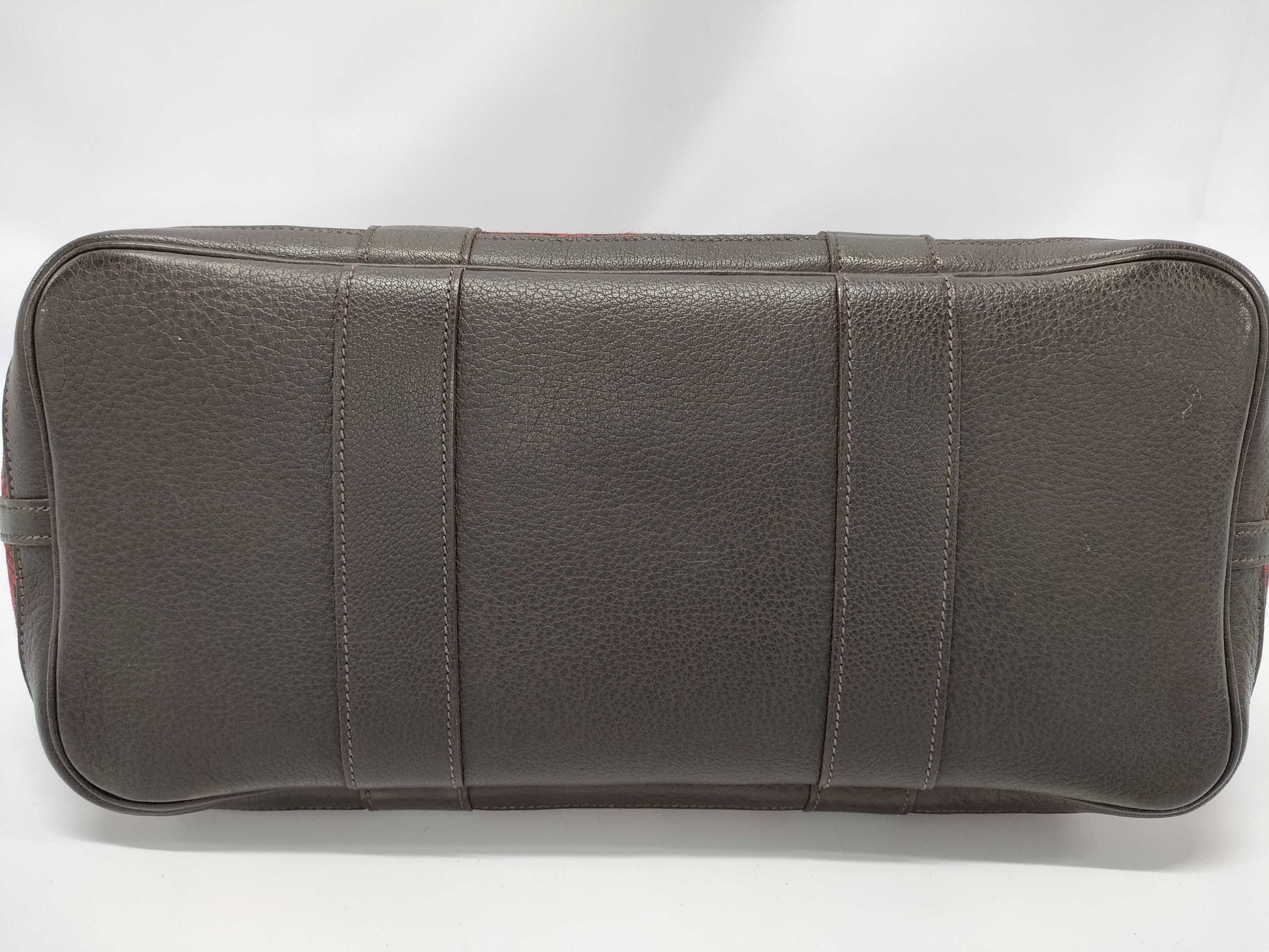 HERMES Garden Party PM 36 Toile Seau H Bordeaux Brown with Silver Hardware and K Stamp