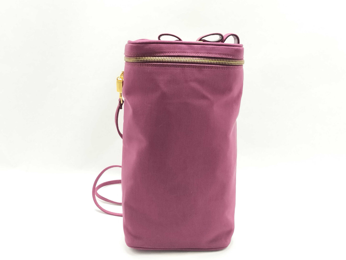 Salvatore Ferragamo Vara 2-Way Handbag, Shoulder Bag, Cylindrical, Bordeaux, Box, Purple GD Hardware