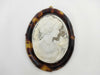 Cameo with Colored Stones, 18K Gold, 49.2g Pendant Top 