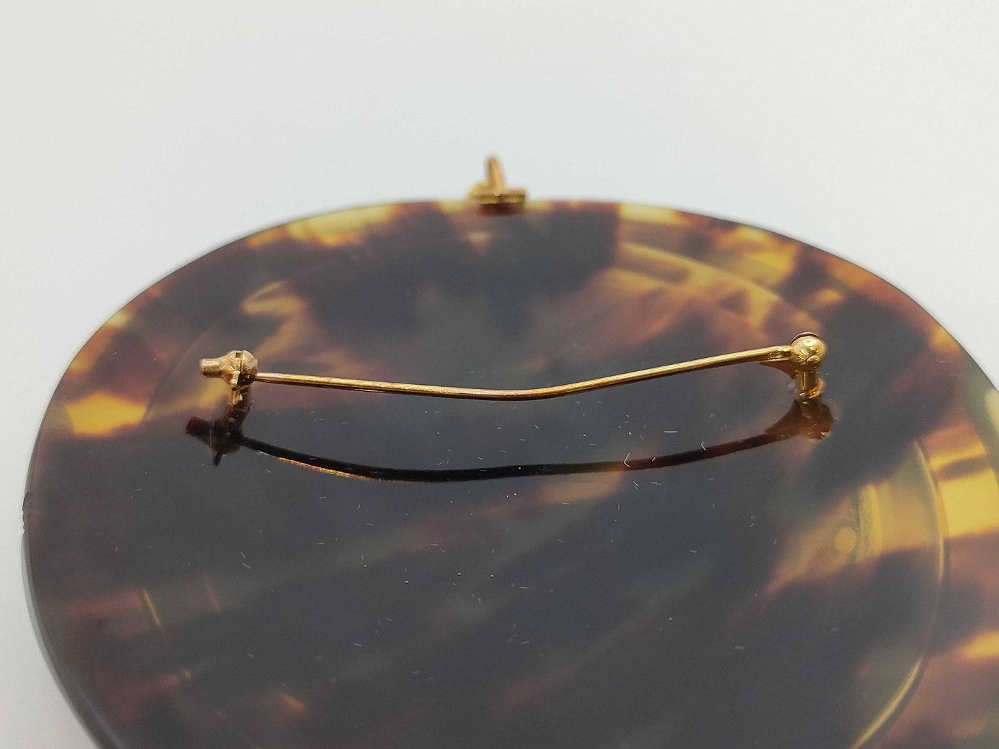 Cameo with Colored Stones, 18K Gold, 49.2g Pendant Top 