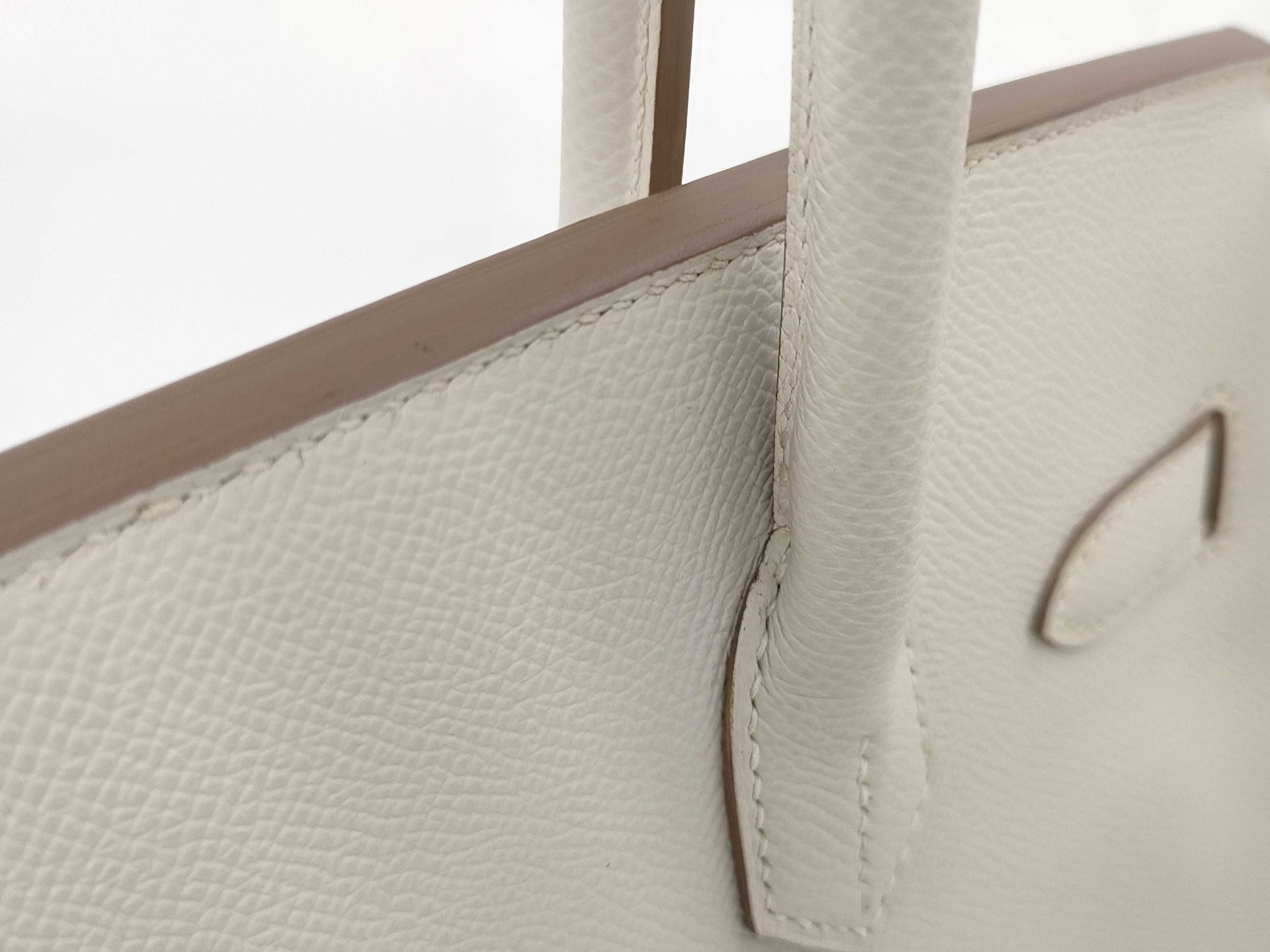 HERMES Birkin 30 Epson Gripere B Stamp Silver Hardware Handbag