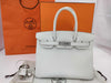HERMES Birkin 30 Epson Gripere B Stamp Silver Hardware Handbag