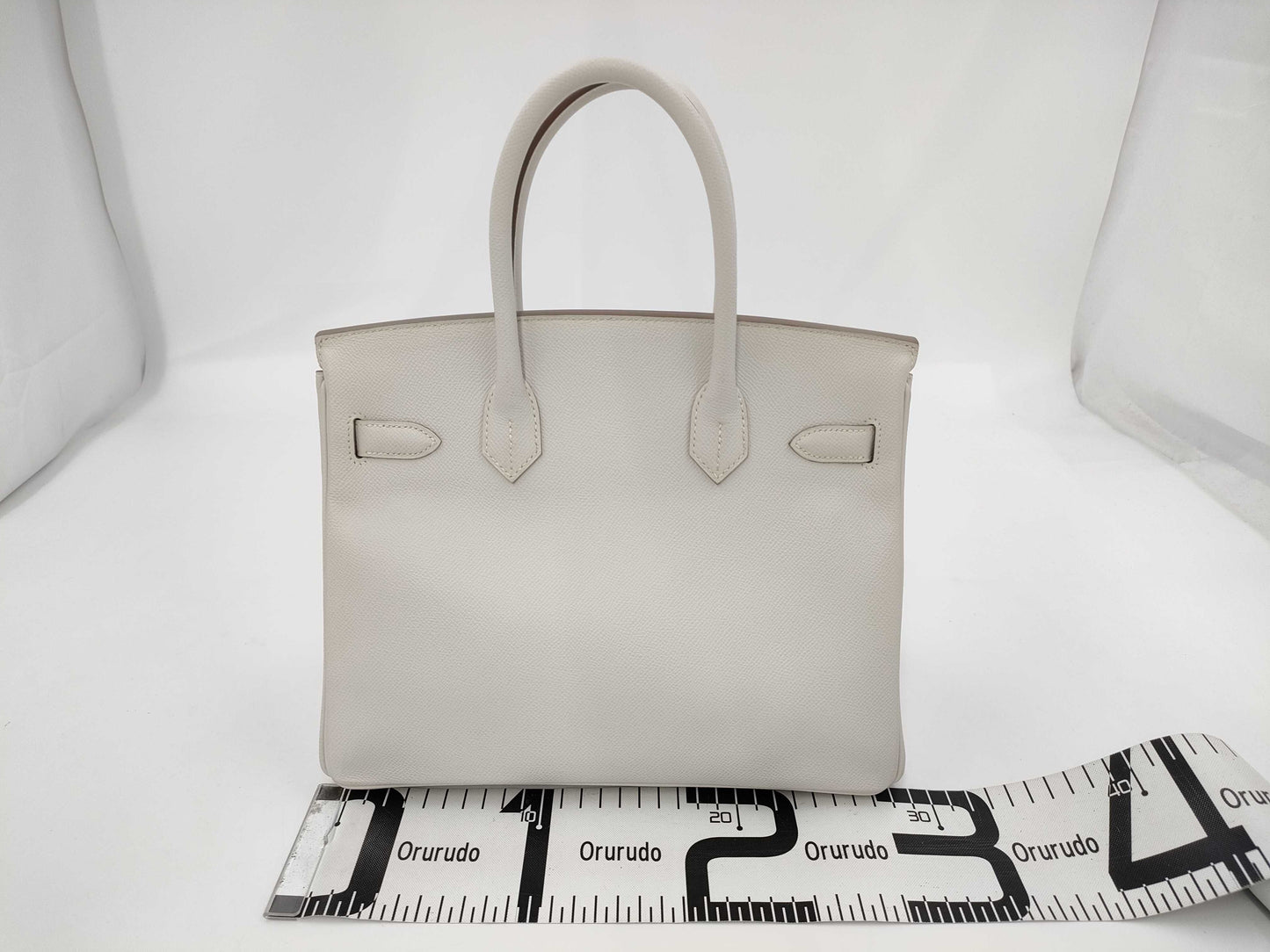 HERMES Birkin 30 Epson Gripere B Stamp Silver Hardware Handbag