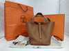 HERMES Picotin MM Taurillon Gold Handbag with G Hardware and K Stamp