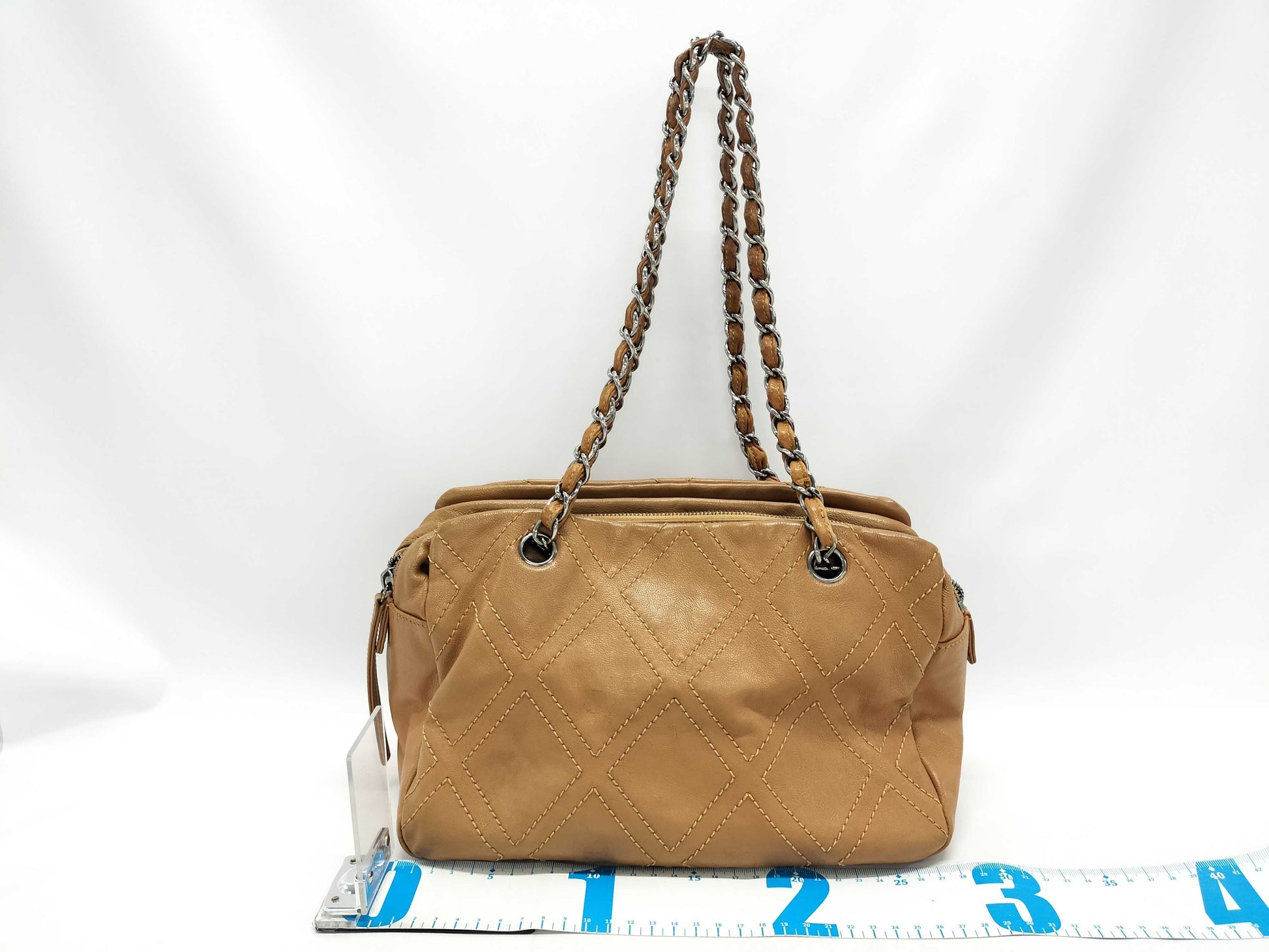 CHANEL Diamond Stitch Chain Tote Bag