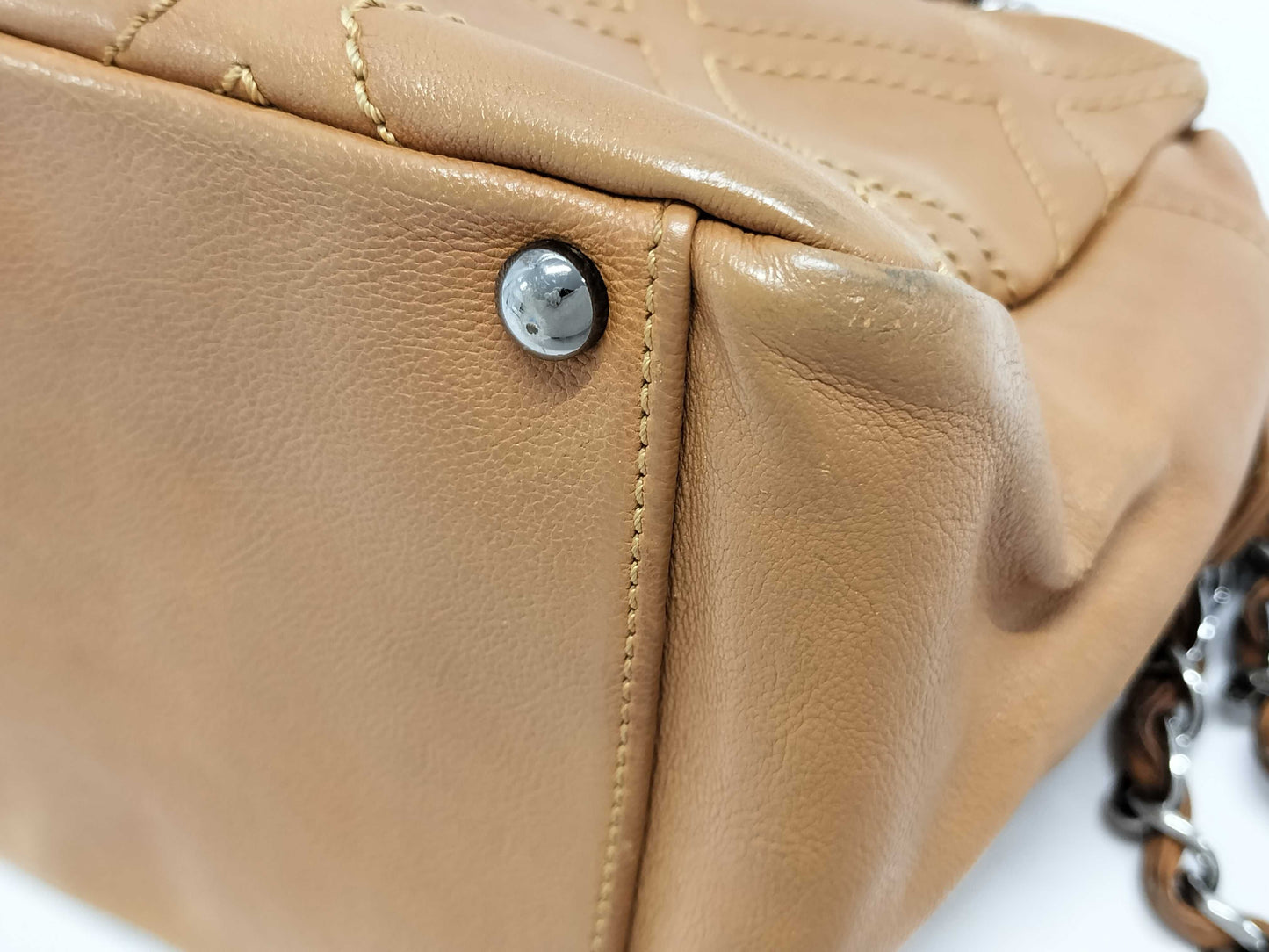 CHANEL Diamond Stitch Chain Tote Bag