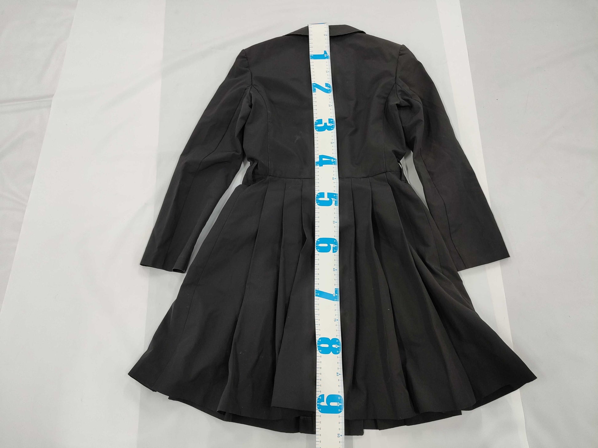 PRADA PRADA Prada Nylon Coat with Belt, Size 38, Black Coat