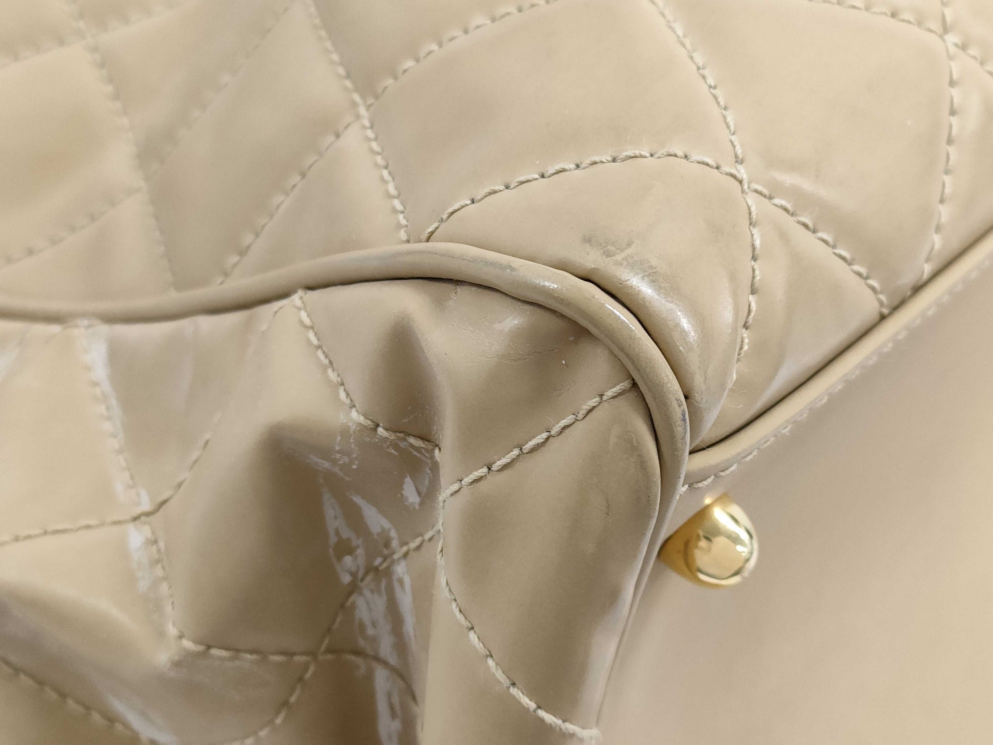 CHANEL Matelasse Supermodel Shoulder Bag Beige Tote Bag