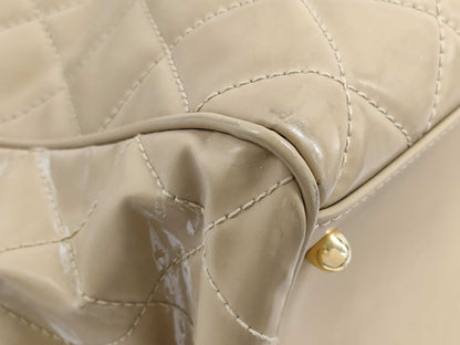 CHANEL Matelasse Supermodel Shoulder Bag Beige Tote Bag
