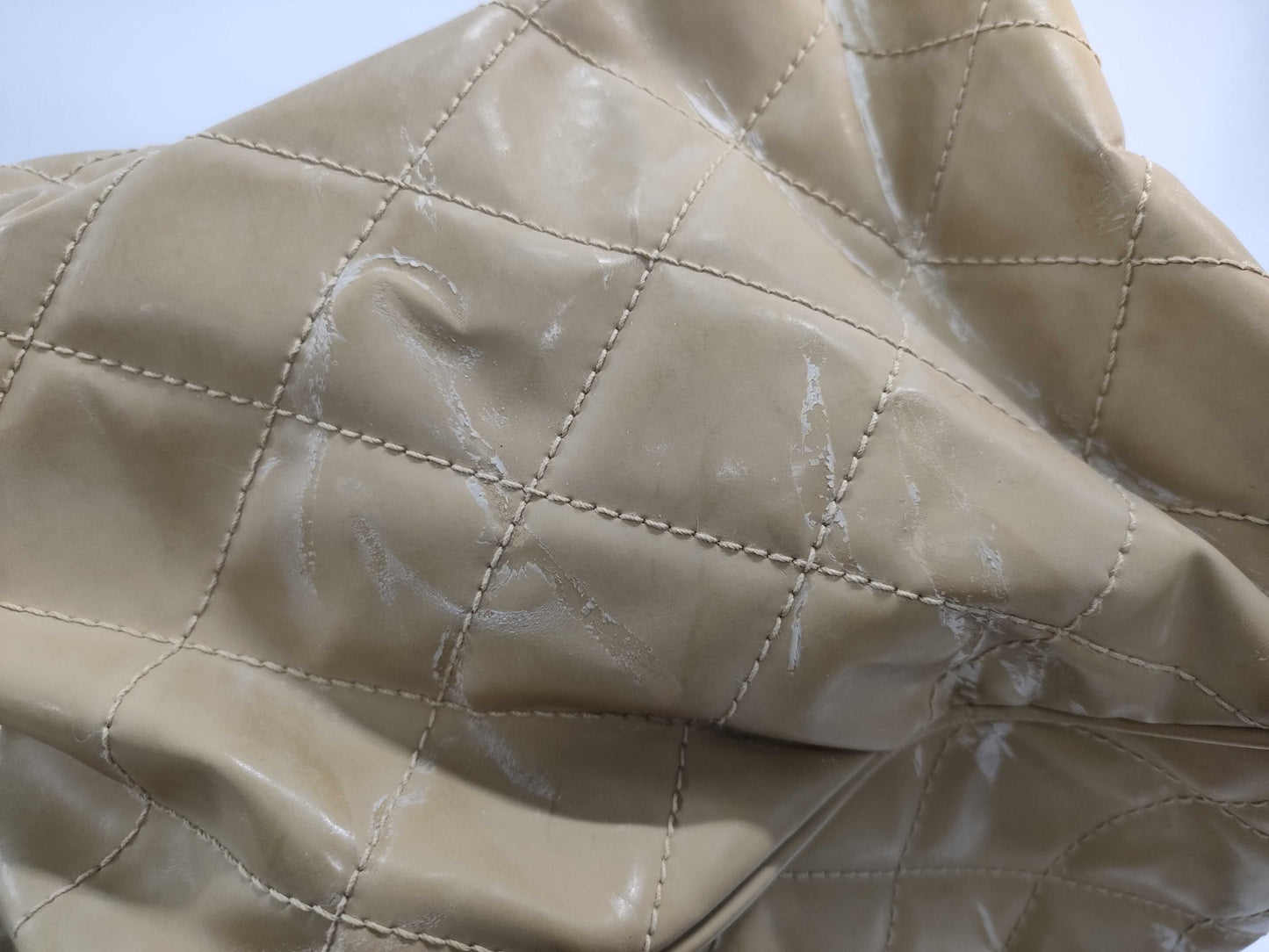 CHANEL Matelasse Supermodel Shoulder Bag Beige Tote Bag